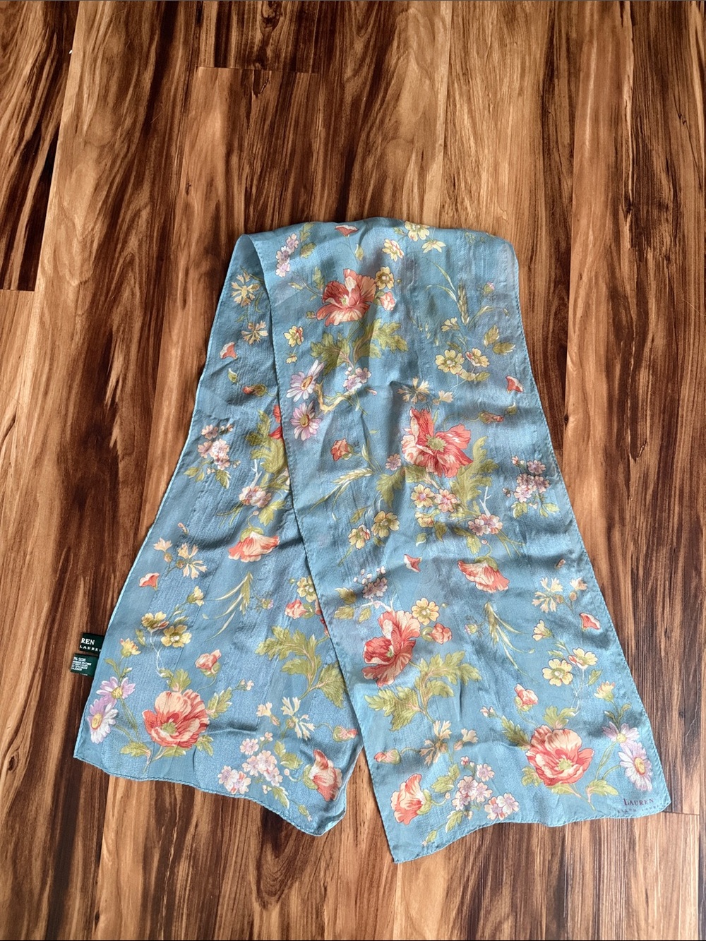 Lauren Ralph Lauren 100% Silk Oblong Scarf